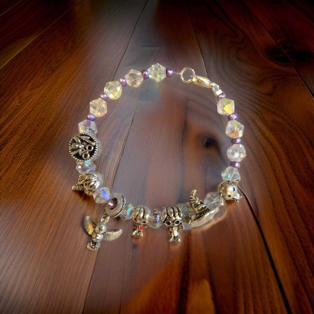 Harry Potter Crystal Charm Bracelet~ 7 inches long